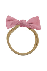 Tiny Nylon Bow in Apple Blossom