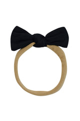 Tiny Nylon Bow in Midnight