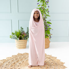 Toddler Hooded Bath Towel in Blush