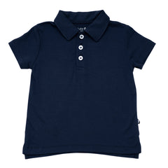 Toddler Short Sleeve Polo in Navy