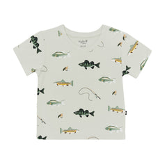 Toddler V-Neck Tee in Fishing