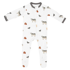 Zippered Footie in Farm