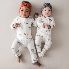 Zippered Romper in Farm