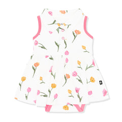 Polo Bodysuit Dress in Tulip