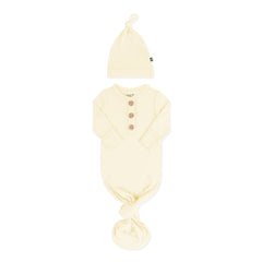 Knotted Day Gown with Hat Set in Chamomile