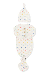 Knotted Day Gown with Hat Set in Pastel Mickey Mouse