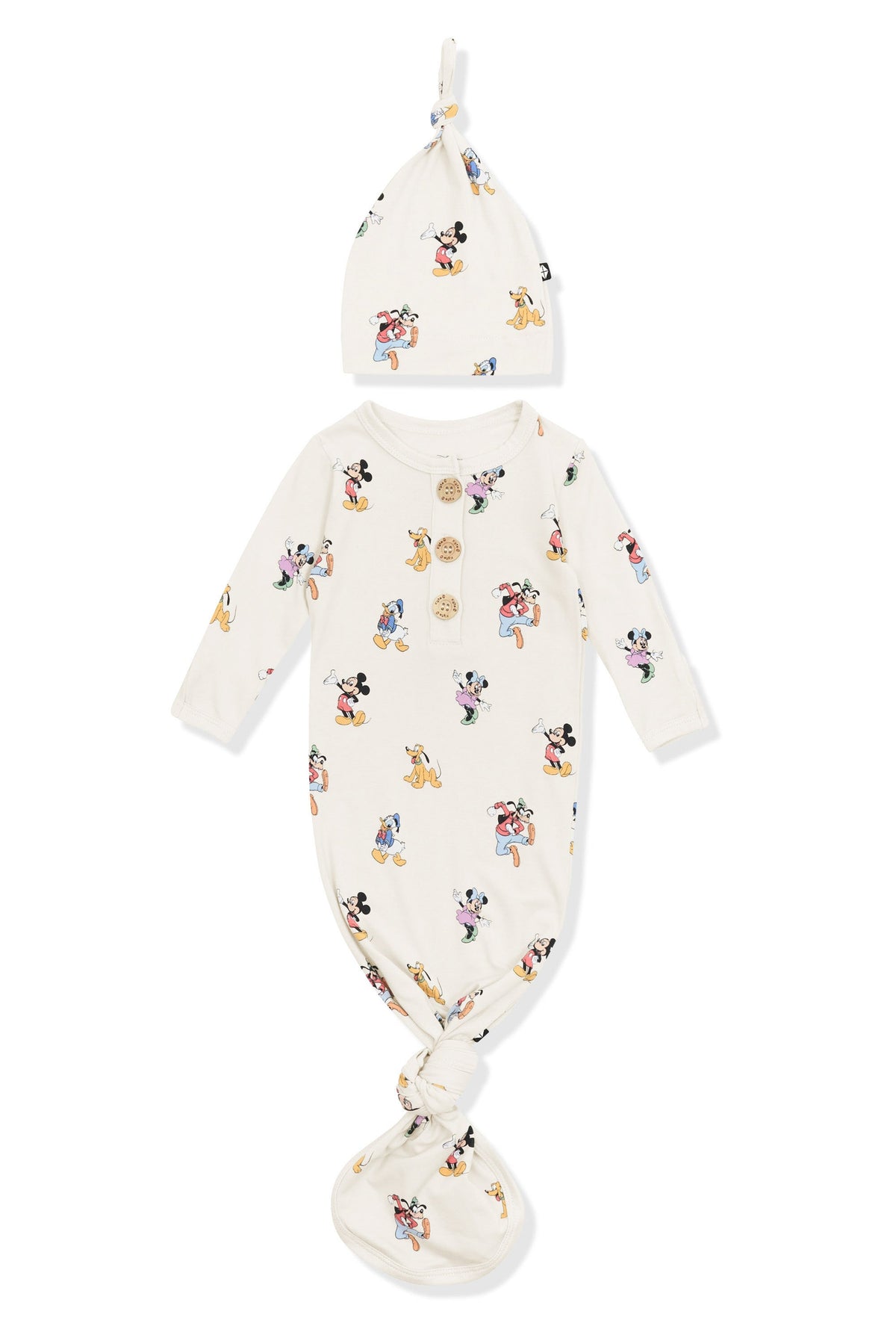 Knotted Day Gown with Hat Set in Mickey Mouse and Friends