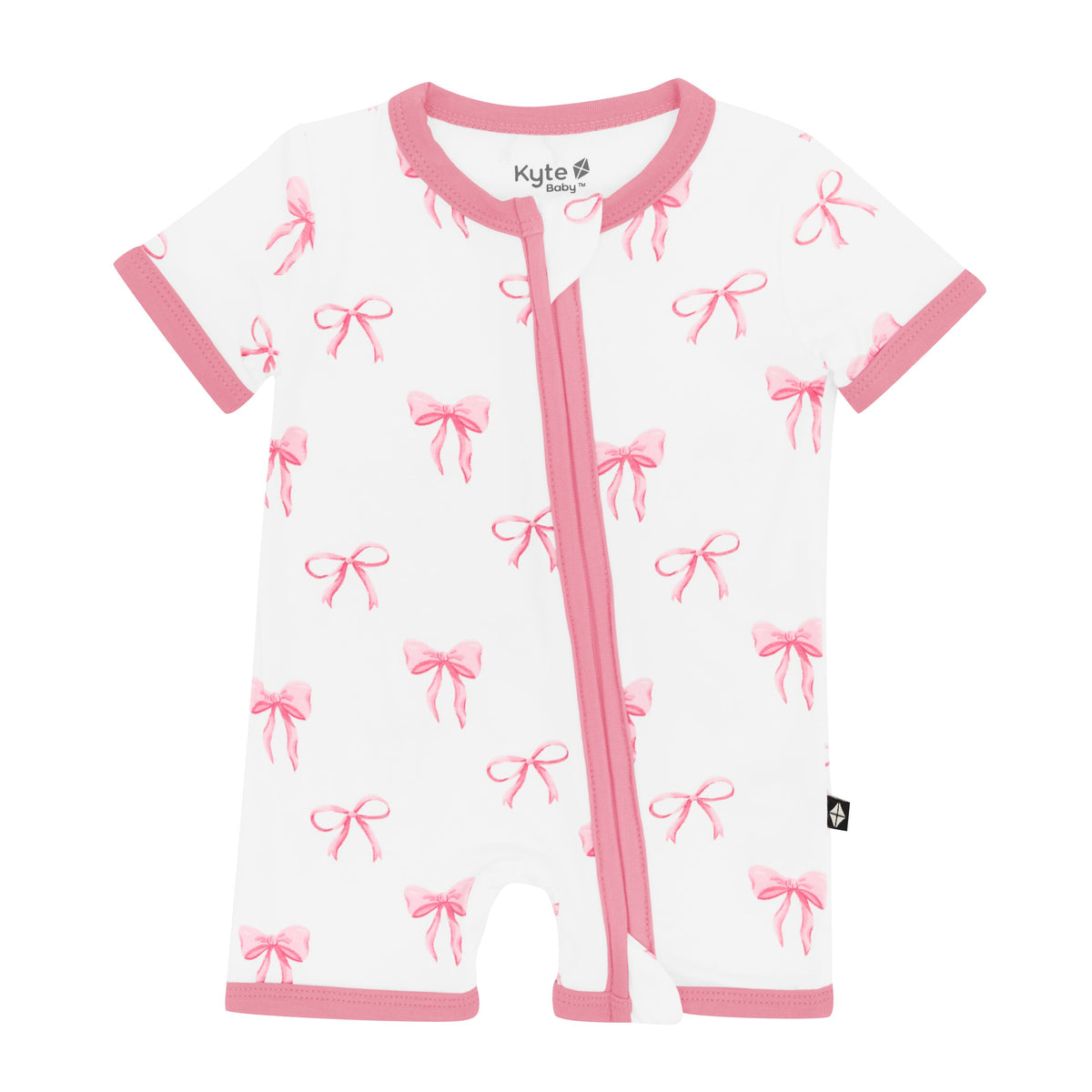 Zippered Shortall Romper in Bow
