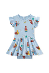 Twirl Bodysuit Dress in Curious George