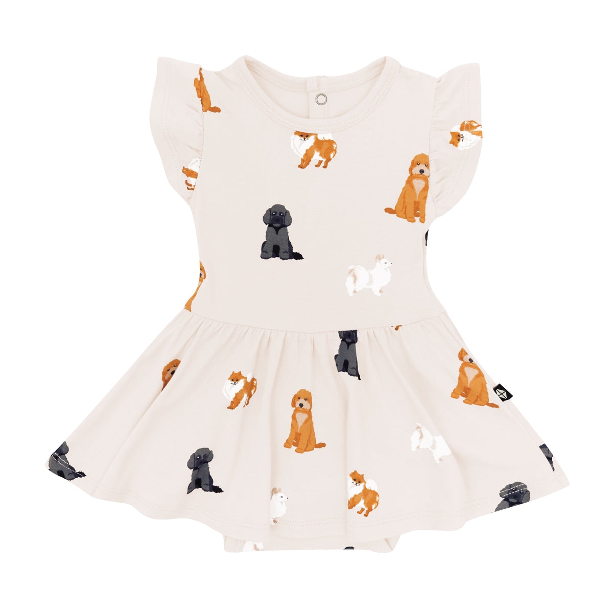 Twirl Bodysuit Dress in Fluffy Dog