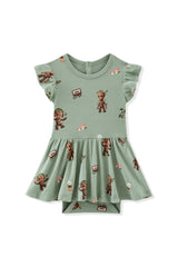 Twirl Bodysuit Dress in Groot