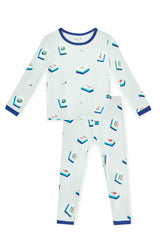 Long Sleeve Pajamas in Dew Mahjong