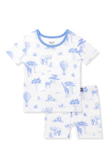 Short Sleeve Pajamas in Toile Safari
