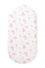 Oval Bassinet Sheet in Toile Ballet