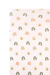 Mini Crib Sheet in Retro Rainbow