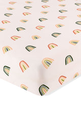 Mini Crib Sheet in Retro Rainbow