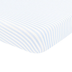 Mini Crib Sheet in Small Mist Stripe