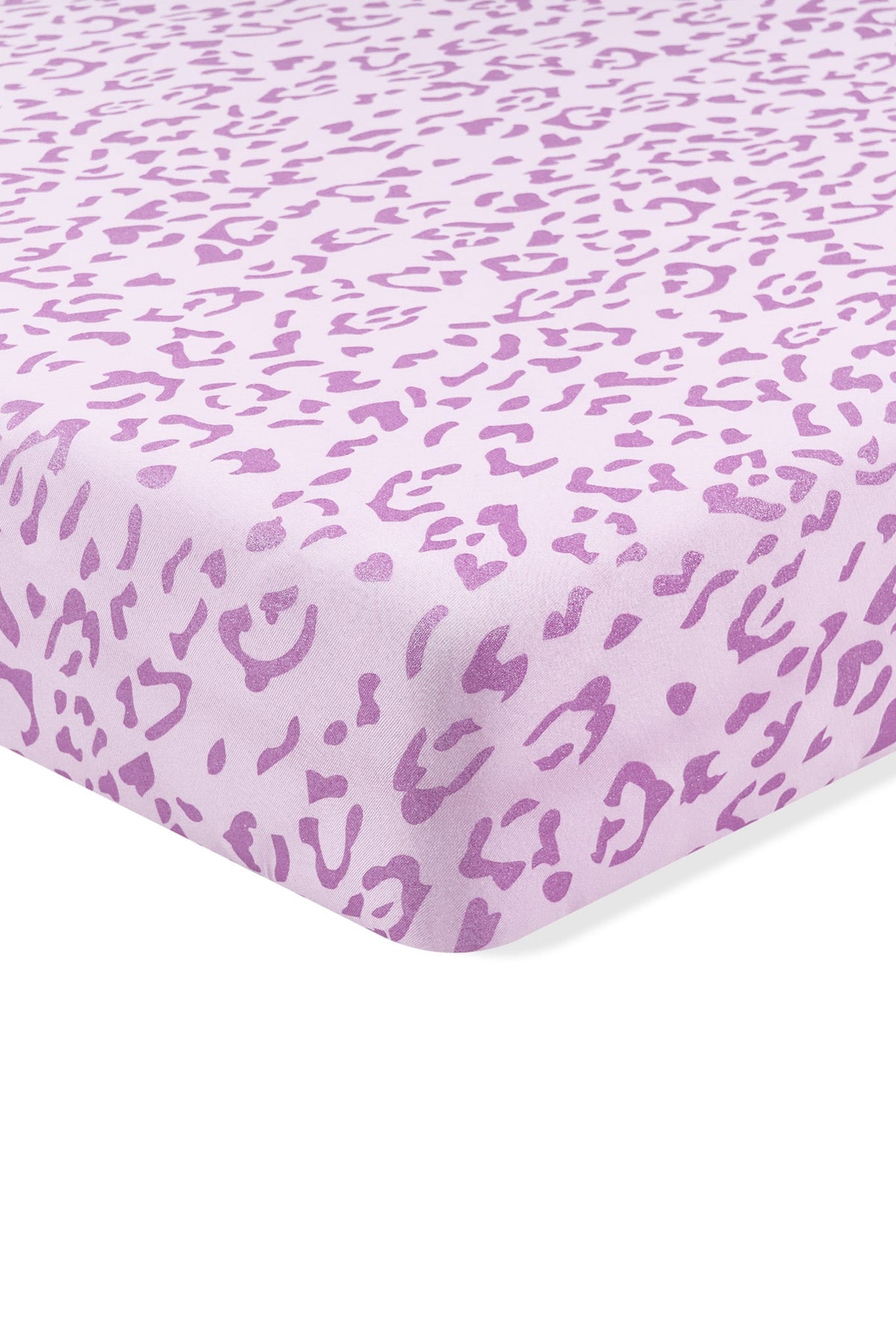 Crib Sheet in Thistle Leopard