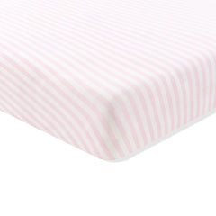 Crib Sheet in Small Sakura Stripe