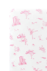 Crib Sheet in Toile Ballet