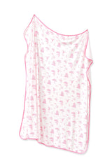 Swaddle Blanket in Toile Ballet