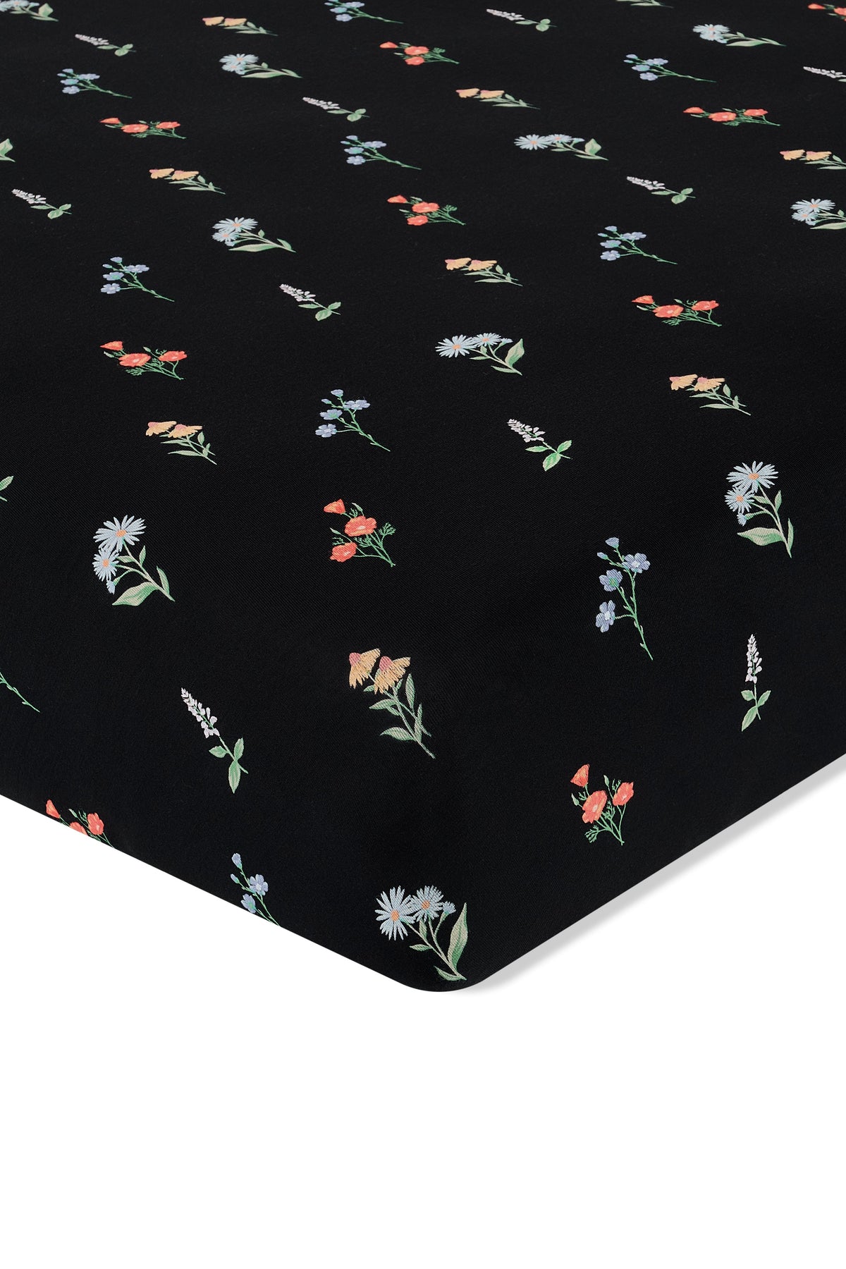 Twin Sheet in Midnight Wildflower