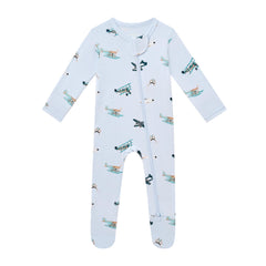 Zippered Footie in Take Off