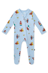 Zippered Footie in Curious George