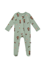 Zippered Footie in Groot