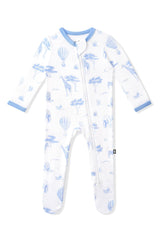 Zippered Footie in Toile Safari