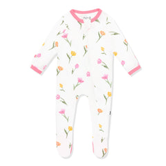 Zippered Footie in Tulip