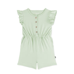 Flutter Sleeve Romper in Basil