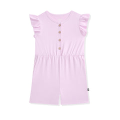 Flutter Sleeve Romper in Thistle