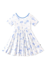 Twirl Dress in Toile Safari