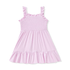 Smocked Dress in Thistle