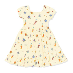 Puff Sleeve Twirl Dress in Winnie the Pooh Celebration