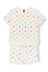 Short Sleeve Jogger Set in Pastel Mickey Mouse