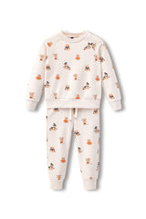 Long Sleeve Jogger Set in Halloween Teddy