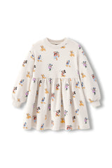 Long Sleeve Skater Dress in Mickey Mouse and Friends