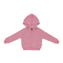 Fleece Zip Up Hoodie in Apple Blossom