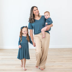 Long Sleeve Twirl Dress in Atlantic