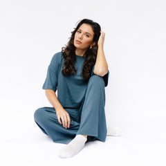 Women's Wide Leg Pant in Atlantic