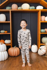 Long Sleeve Pajamas in Bats