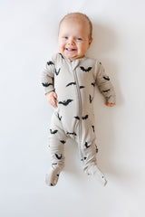Zippered Footie in Bats