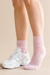 Adult Scrunch Socks in Blush