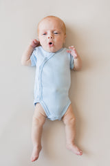 Pointelle Kimono Bodysuit in Breeze