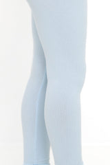 Ribbed Leggings in Breeze