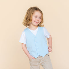 Tuxedo Vest in Breeze