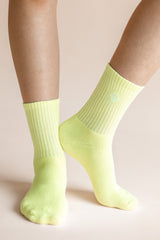 Adult Crew Socks in Citron
