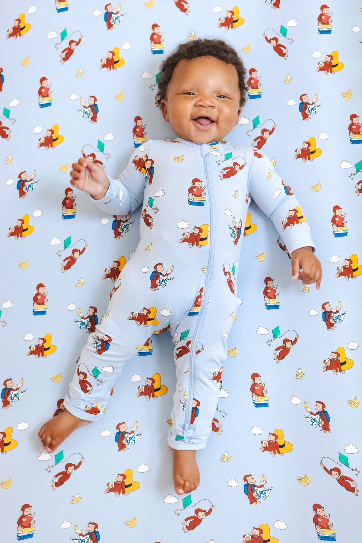 Zippered Romper in Curious George